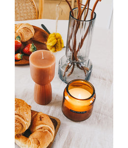 grote geurkaars - Bruin glas Cedarwood - light my fire