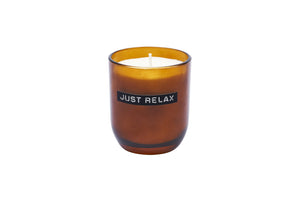 Candle jar amber cedarwood 'just relax'